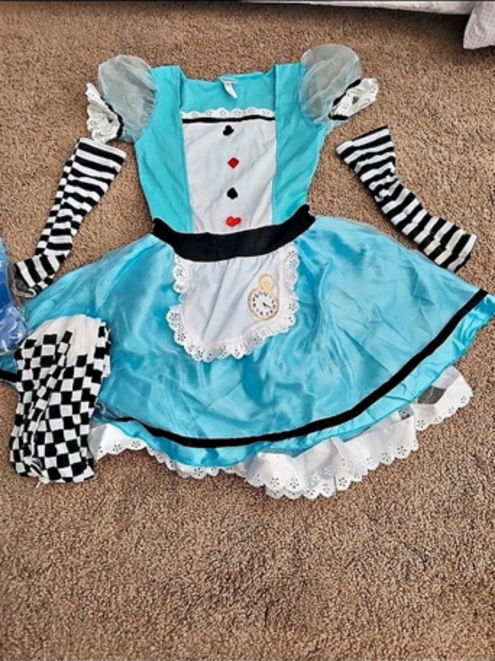 Disney Wonderful Alice Child Costume Blue & Black Child 12-14